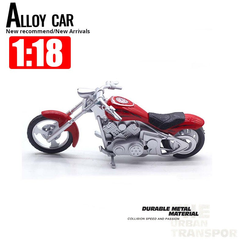 1:18 Harley Rider Moto de Corrida Modelo Fundido em Metal Modelo de Moto de Rua Brinquedo Infantil Presente