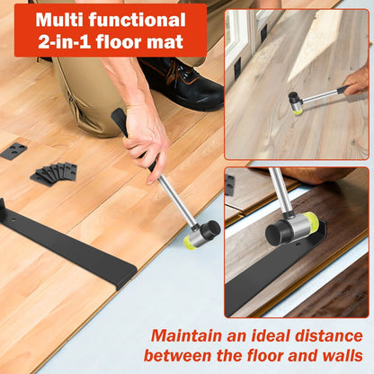 Kit de Instalação de Piso Laminado de Madeira 23 Peças Ferramenta Completa para Piso Laminado com Martelo de Dupla Face e Ferramenta de Barra de Tração Pesada