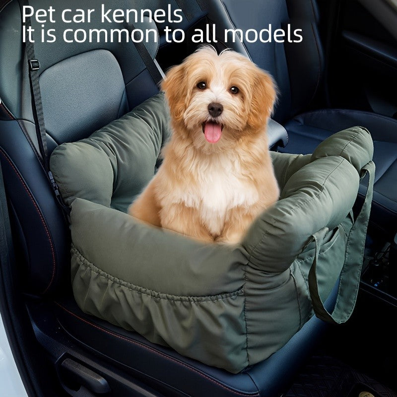 Cadeira de Carro para Cães com Cinto de Segurança - Cama para Pets Antiderrapante para Cães Pequenos, Transportador de Viagem Lavável com Cintas de Segurança para Carro
