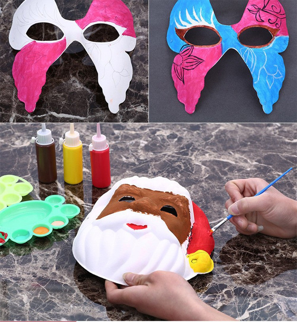Costume Party Mask 12 Styles Party Mask Decoration White Paper Mask Paper Masquerade Party Accessory For Decoration Draw