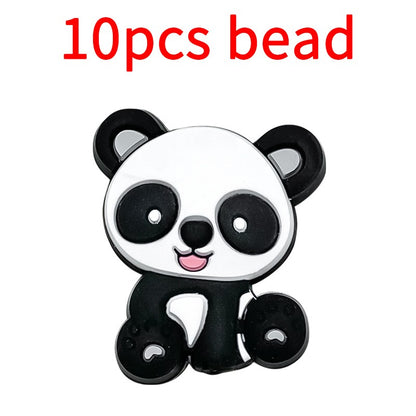 10pcs Mickey Minnie Silicone Pacifier Clips Food Grade Teethers For Baby DIY Baby Soother Nursing Pacifier Chain Accessories