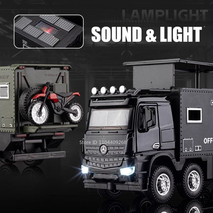 1:24 NOMADISM Raptor F150 RV Liga Modelo de Carro de Brinquedo Metal Diecast Miniatura Veículos Off Road Modelos Som Luz Brinquedos Para Crianças Presentes