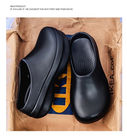 2025 Men Women Chef Shoes Non-slip Waterproof Oil-proof Shoes Comfortable Workers Slippers Outdoor Fishing Shoes EVA