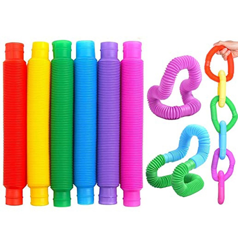 5-50PCS Colorful Telescopic Tubes adult kids stress relief sensory toy adult kids birthday Party Favors Telescopic Pinata Filler