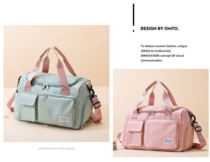 Womne's Travel Bags Handbags Gym Shoulder Bags Oxford Fitness Camping Trekking Bags Hiking Waterproof Outdoor Crossbody Bag