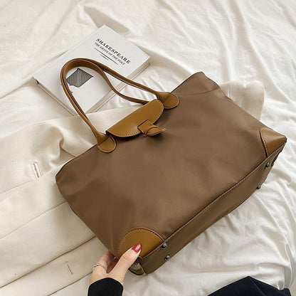 New high-capacity women's bag, fashionable and casual nylon handbag, mommy shopping bag, commuting bag, one shoulder tote bag