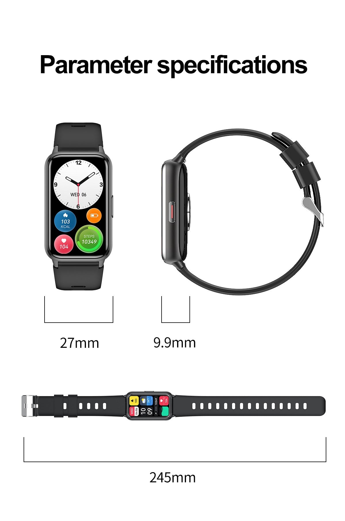 2025 New Grade Nursing Smart Watch AMOLED Blood Oxygen ECG + PPG Blood Pressure Body Temperature Bluetooth Health Smartwatch