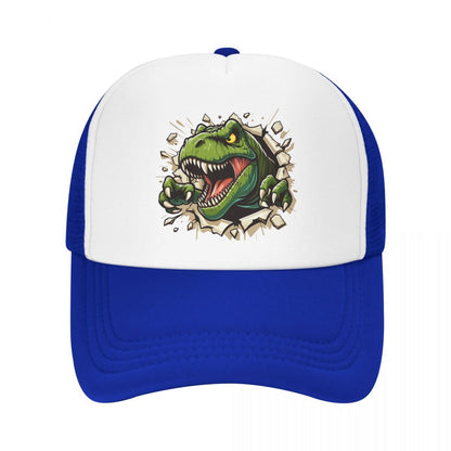 Personalized Wild T-rex Dinosaur Roars Baseball Cap Men Women Breathable Trucker Hat Outdoor Snapback Caps