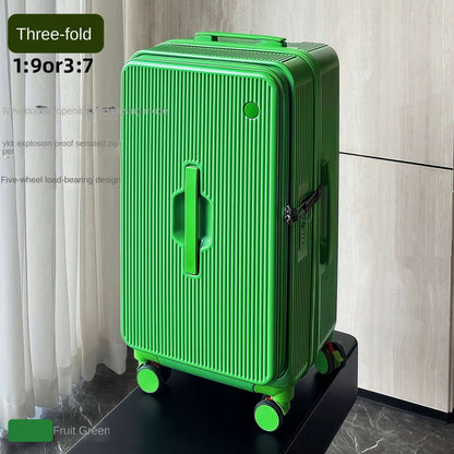 Nova Mala de Viagem com Abertura Lateral Grande Capacidade Bagagem 5 Rodas Antidesmoronamento Trolley Case 20 Polegadas Mala de Mão PC