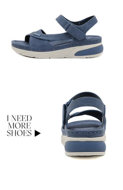 Sandal Lightweight Casual Sporty Comfortable Thick-Soled Velcro Versatile Fashion Trend Breathable National Style Wear-Resistant