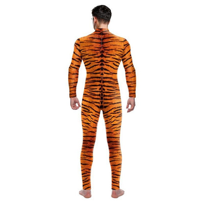 Halloween Animal Jumpsuit Snake Cosplay Costume Tiger Bodysuit Spandex Jumpsuit Party Carnival Stage Performance Dress Up