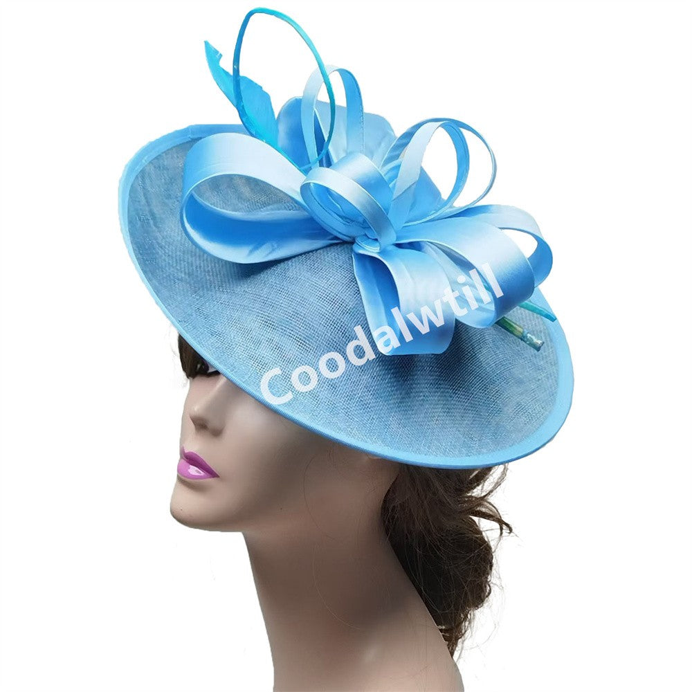 Wedding Mesh Fascinators for Women Tea Party Hat Kentucky Derby Headpiece Feather Fancy Hats Wedding Church Hatinator Headband