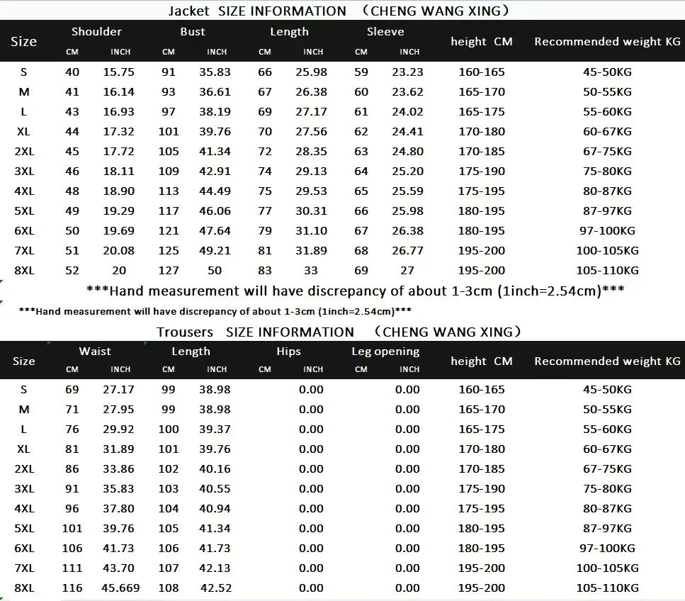 S-8XL New  (Blazer+ Pants) Men's Fashion Business Gentleman Trend Slim-fit Casual Wedding Travel Plus-size Solid Color Suit