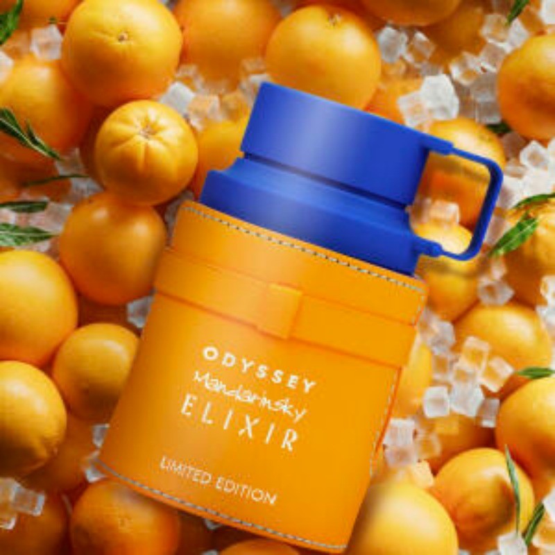 Armaf Odyssey Mandarin Sky Elixir Eau de Parfum Spray 100ml Perfumes Árabes Originais Perfume Amadeirado Oriental Duradouro Colônia Masculina