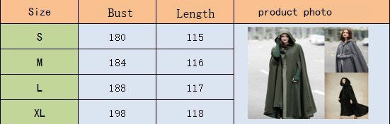 Caped Woolen Overcoat 2025 Europe Five Colors Hooded Shawl Lengthened Cloak Overcoat Woolen Overcoat Woman Windbreaker