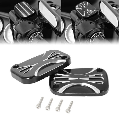 Tampa do Reservatório de Freio Mestre CNC de Moto Dianteira e Traseira para Harley Touring Road King Street Electra Glide Ultra V-Rod Night Rod