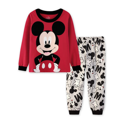 2024 New Boys Long Sleeve Pyjamas Kids Mickey Pajamas Baby Cotton Pijama Children Sleepwear Girls Clothing Sets Baby Wears