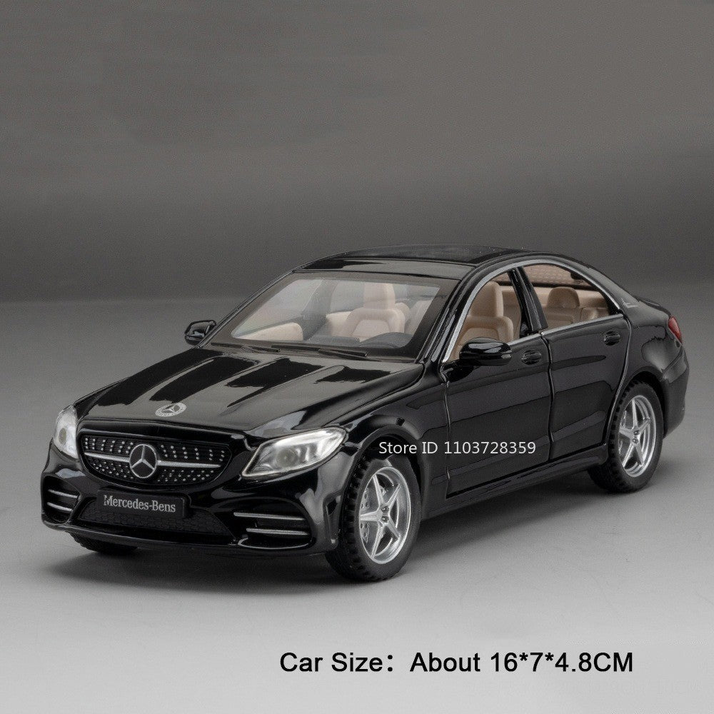1:32 S650 C260 Modelo de Carro de Brinquedo em Miniatura Liga Fundida com Som Luz Portas Abertas Veículo de Simulação de Fricção Brinquedos para Presentes de Meninos