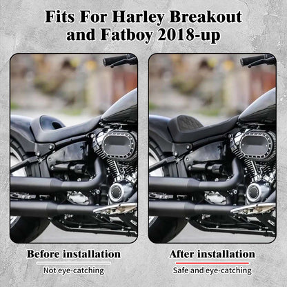 Banco Dianteiro Individual para Motocicleta com Almofada de Diamante Perfil Baixo para Harley Softail Fatboy Breakout FXBRS FXBR FLSTF 2018-2024