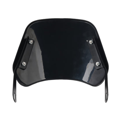 Para-brisa universal para motocicletas, defletor de vento, carenagem para Harley Honda Yamaha Kawasaki Suzuki Cafe Racer, preto