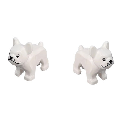 MOC Building Blocks Pets Husky White Kitten Puppy Bulldog Zoo Pet Building Blocks Scene Decoration Props Children's DIY Toy Gift