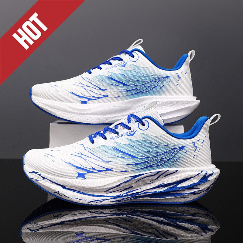 Fluorescence  Running Shoes Carbon Board Marathon Men Sports Lightweight Women's Comfortable Athletic Nonskid Sneakers Casual