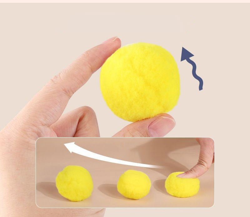 Bola de Pelúcia Atiradora de Gatos Aliviando a Depressão Brinquedo para Gatos Bola Silenciosa Mini Jogos de Armas Atiradoras de Bolas de Pelúcia Suprimentos para Animais de Estimação