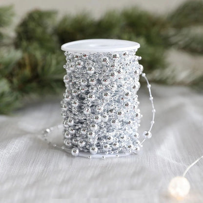 10M/Roll Pearl Chain Merry Christmas Decoration Christmas Tree Pendant for Home Decor Party Supplies New Year 2026 Gift Ornament