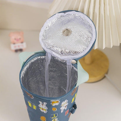 Baby Milk Bottle Insulation Bags Cartoon Portable Waterproof Feeding Bottle Thermal Bag Milk Warmer Cooler Stroller Hang Bags