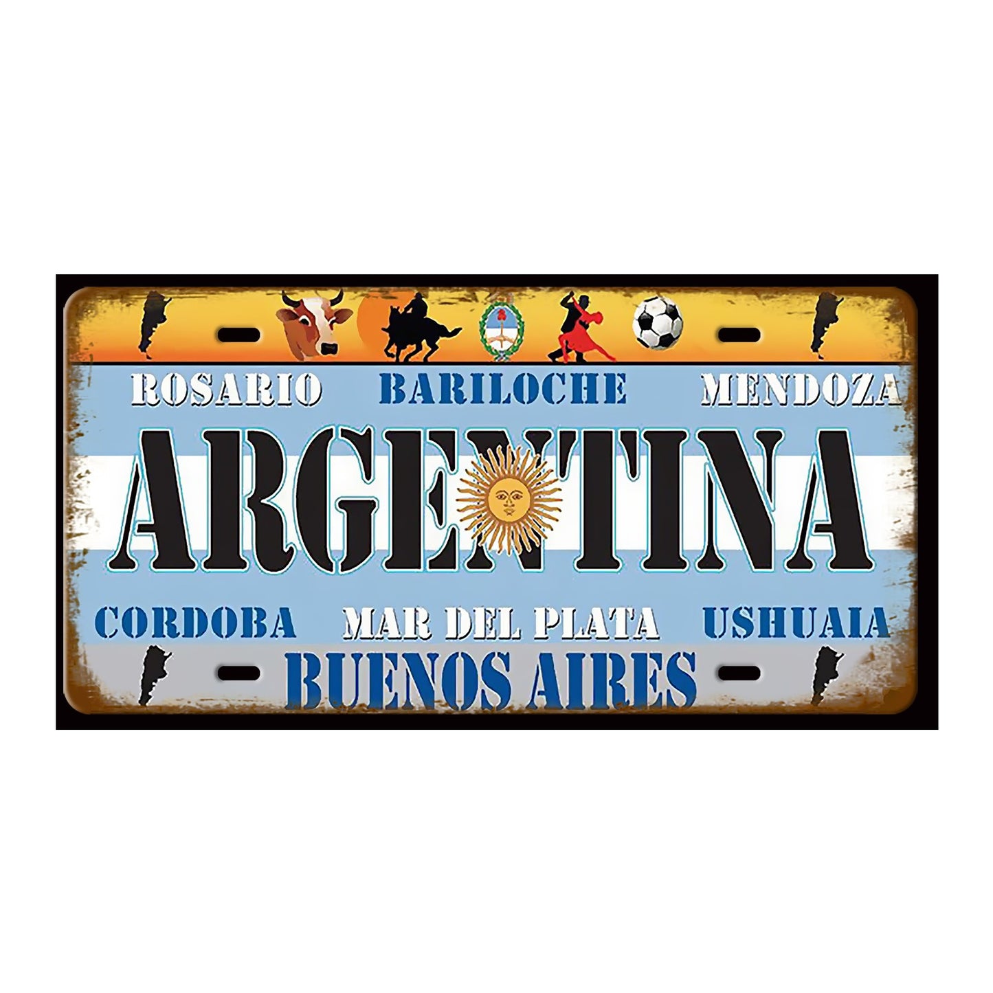 Plaque Tin Sign France Russia Spain Metal Sign Germany USA Country Flag License Plate For Wall Home Restaurant Craft Bar Decor