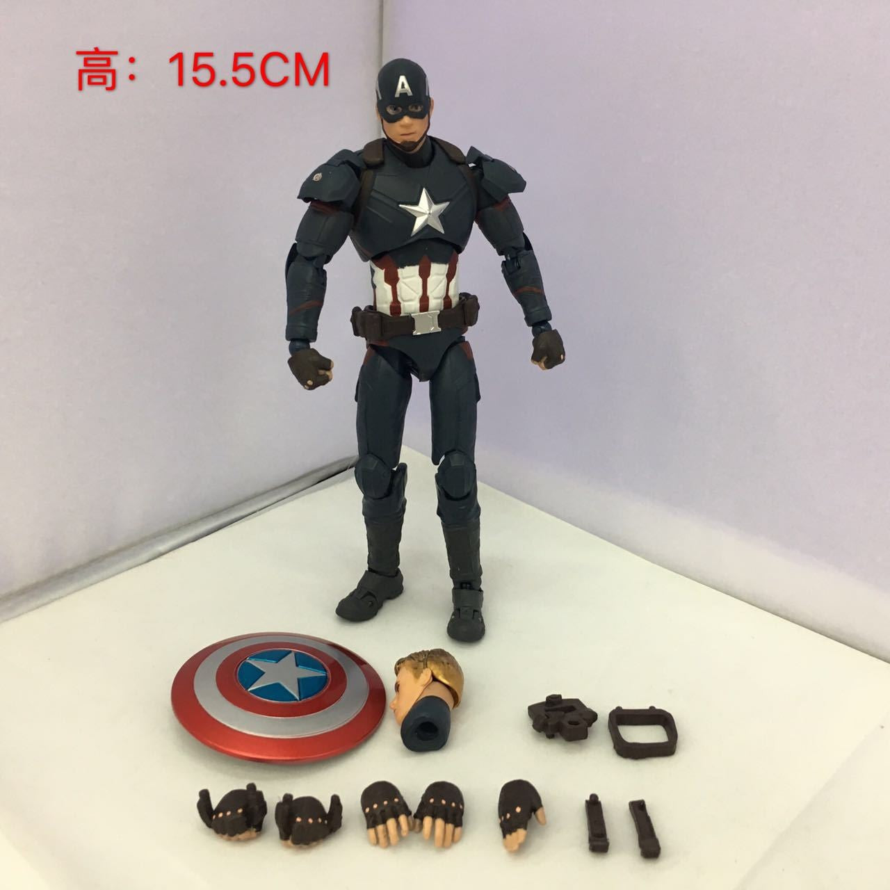 SHF Marvel Vingadores 4 Capitão América 3 Boneco de Ação de PVC Estátua Colecionável Modelo Brinquedo Presente de Ano Novo e Natal 15cm