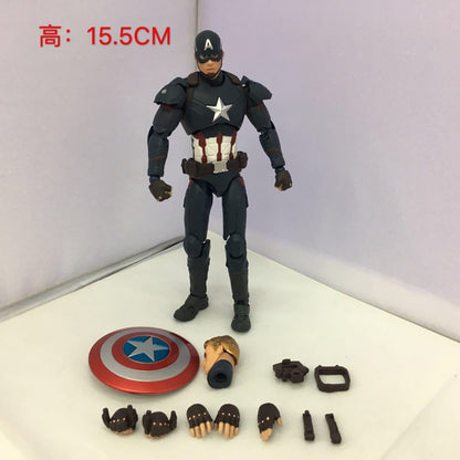 SHF Marvel Vingadores 4 Capitão América 3 Boneco de Ação de PVC Estátua Colecionável Modelo Brinquedo Presente de Ano Novo e Natal 15cm