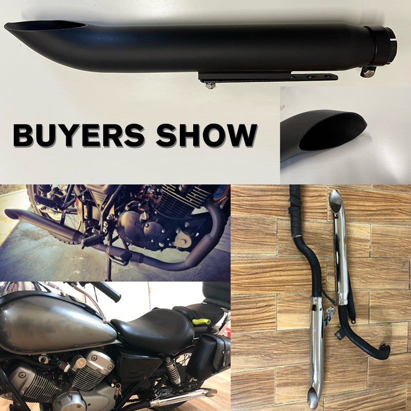 Motorcycle Exhaust Muffler Retro Vintage Classic Electroplating Escap Moto for Cafe Racer Bobber Chopper Custom