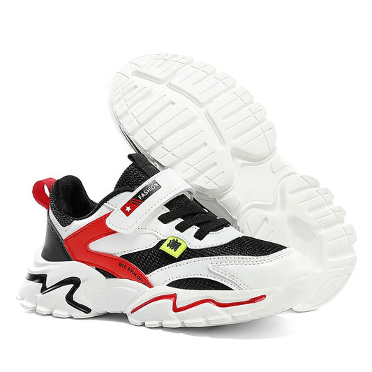 Kids Sports Shoes Boys Sneakers Trendy Non-Slip Running Walking Shoes For School Children Lightweight Casual Tennis Footwear