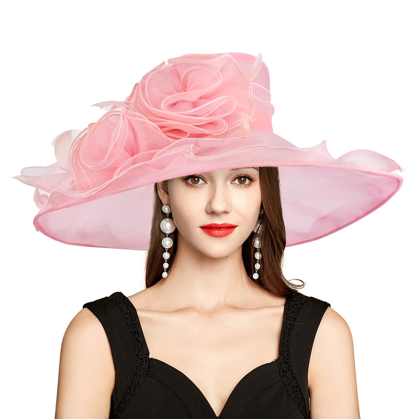 Women Church Hats 2025 Luxury British Top Hats for Elegant Women for Sun Beach Hat Kentucky Tea Party Derby Hats S10-3609
