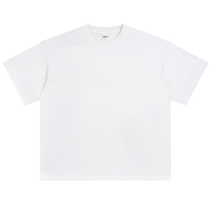 100 Heavy Weight Cotton T shirt For Men Women Short Sleeve Plain Tops Solid Oversized Tee Shirts Quality Clothing 8.8oz 250gsm