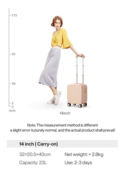 Mixi Puristic Design Travel Luggage Rolling Wheel Hardside Women Suitcase Men Trolley Case 16 20 Carry On/Big 22 24 26 28 Inch