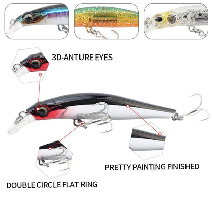 Isca Artificial Minnow Japonesa 80mm 9g Afundante para Pique Truta Swimbait Super Ímã Wobblers Isca Dura Suprimentos 9043