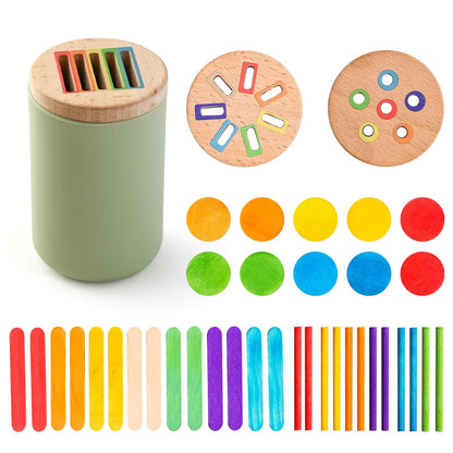 Montessori The Baby Toys Silicone Educational Toys Cognitive Toys Color Matching Bucket Toddler Toys Sensor Game Baby Games