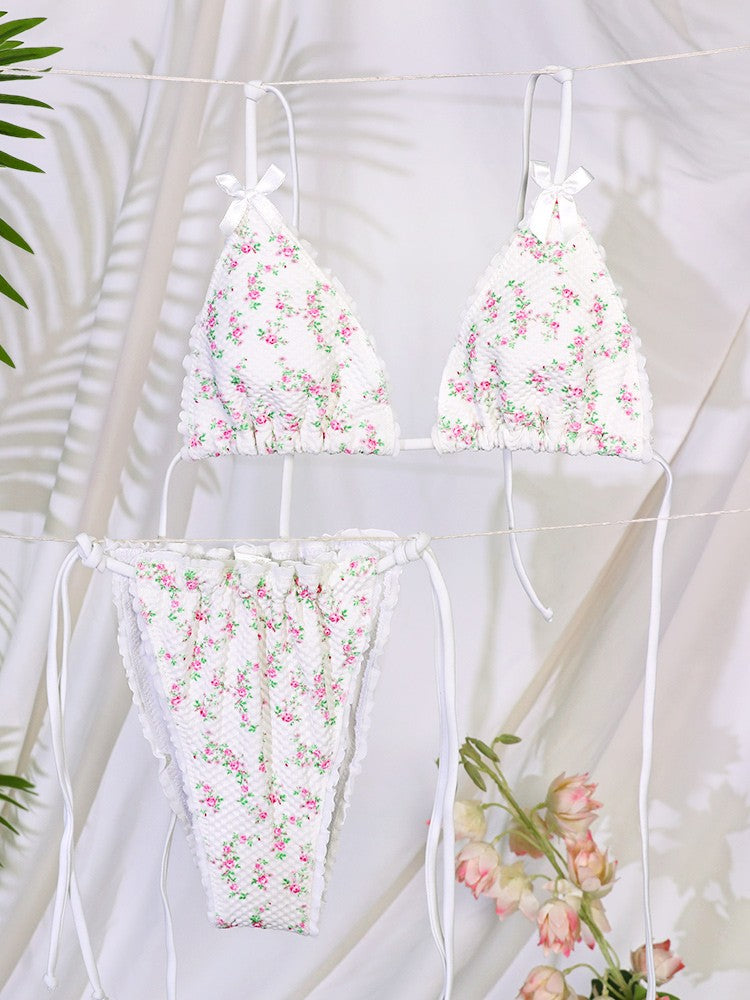 Brown Color Bikinis Bow Swimwear Women'S Summer Swimsuit 2025 Sexy Bikini Set Low Waist Beachwear Push Up Bathing Suits