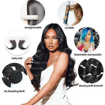 16A 30 40 Polegadas Cabelo Humano Body Wave Bundles Cabelo Humano Virgem Não Processado 100% Extensões de Cabelo Humano Cru Brasileiro
