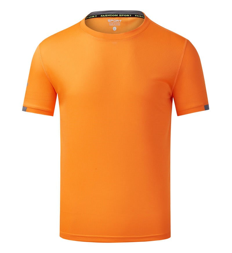 Leisure sports T-shirt printed with logo, quick drying, breathable, elastic summer short sleeved customized embroidery printed w