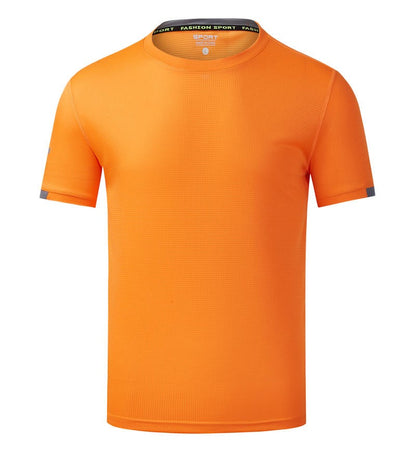 Leisure sports T-shirt printed with logo, quick drying, breathable, elastic summer short sleeved customized embroidery printed w