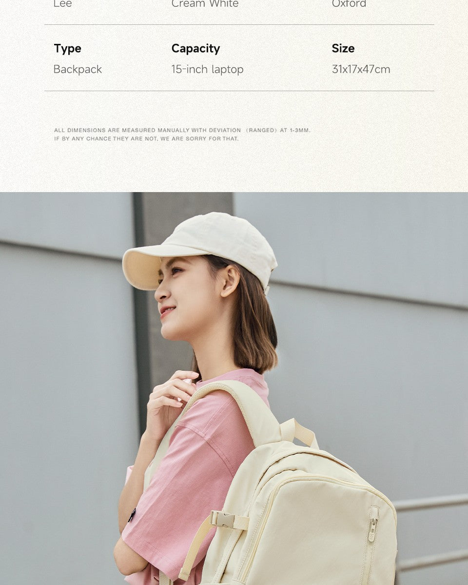 Mochila LEE de grande capacidade para viagem, para notebook de 15,6 polegadas, à prova d'água, de nylon casual, para adolescentes, faculdade, escola, masculino e feminino