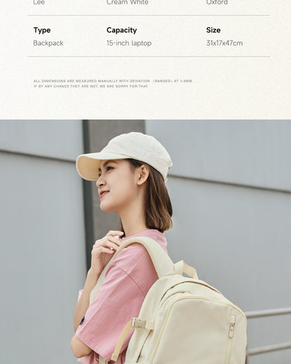 Mochila LEE de grande capacidade para viagem, para notebook de 15,6 polegadas, à prova d'água, de nylon casual, para adolescentes, faculdade, escola, masculino e feminino