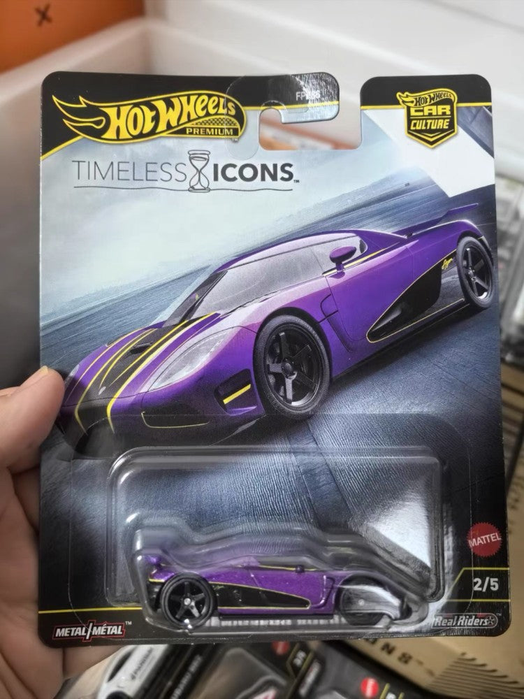 100% Original Hot Wheels Timeless Icons Mix 5 1:64 Ferrari F50 Porsche Carrera Gt Chassis Conversion Collectible Car Toys
