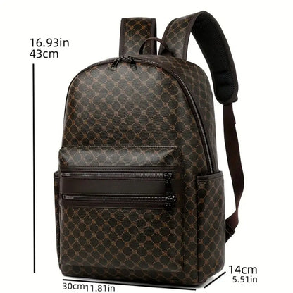 Fashionable Black Backpack, Large Capacity, with Adjustable Shoulder Straps, Multiple Compartments and Zipper Pockets for School, Work and Travel, Student Backpack