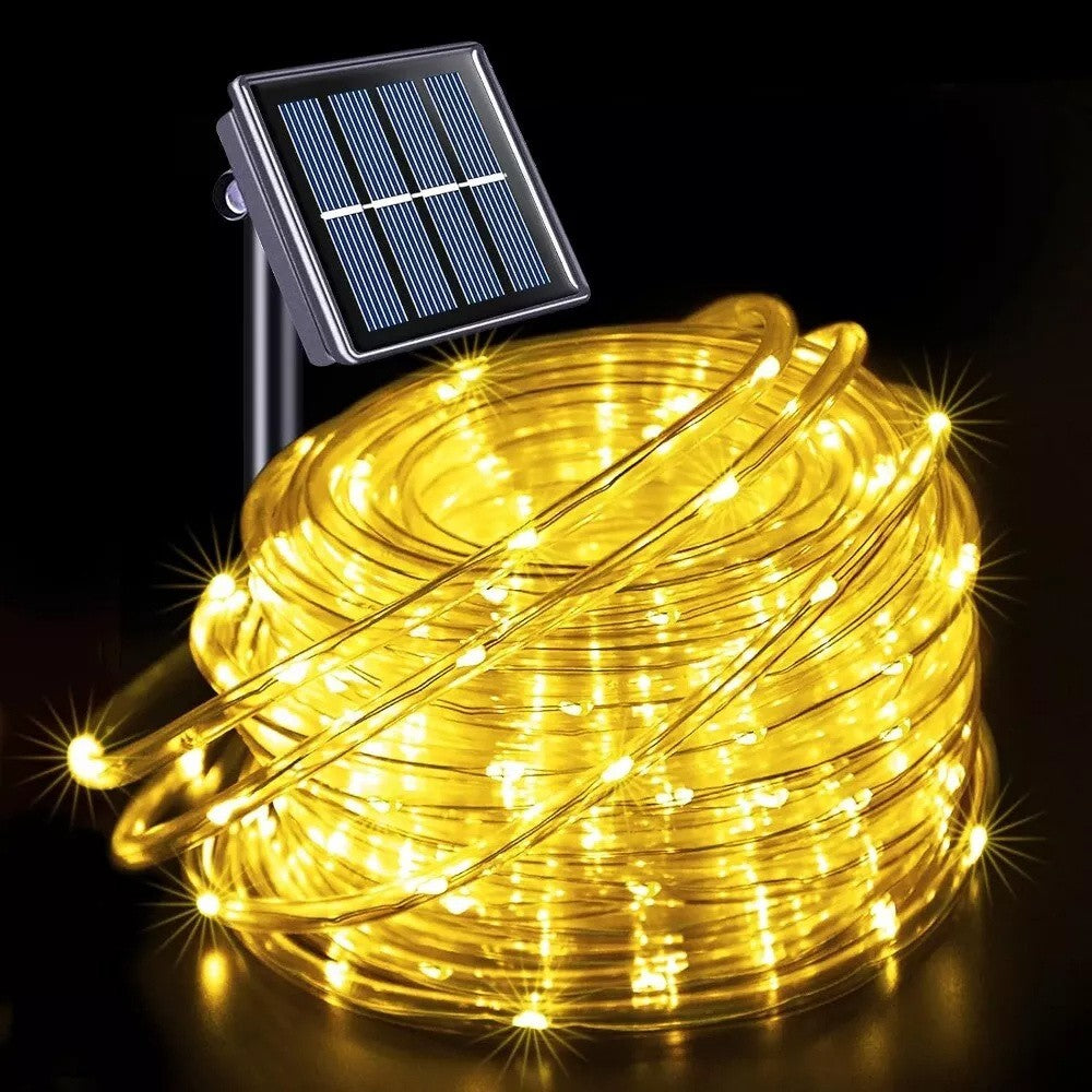 7m/12m/22m/32m Garland Tube Strip Lights Outdoor Waterproof Led Solar Rope String Light for Garden Christmas Camping Decoration