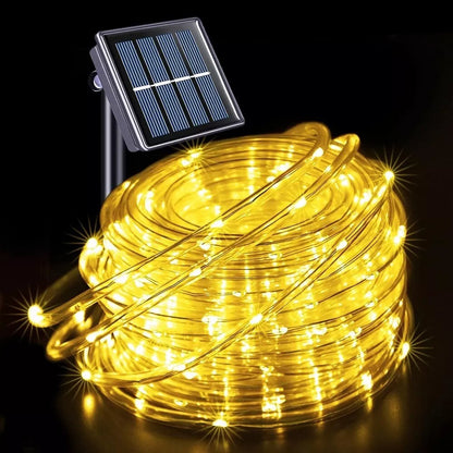 7m/12m/22m/32m Garland Tube Strip Lights Outdoor Waterproof Led Solar Rope String Light for Garden Christmas Camping Decoration
