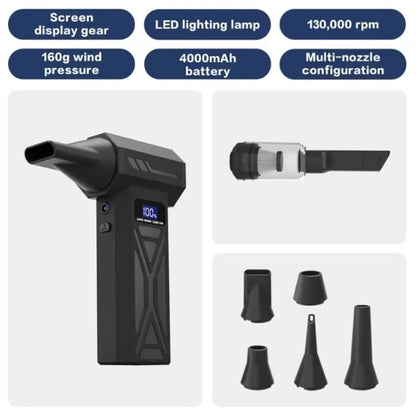 JH Portable Air Blower Free shipping Mini Turbo Jet Fan Handheld Brushless Motor 130000 RPM 52m/s Industrial Duct Fan